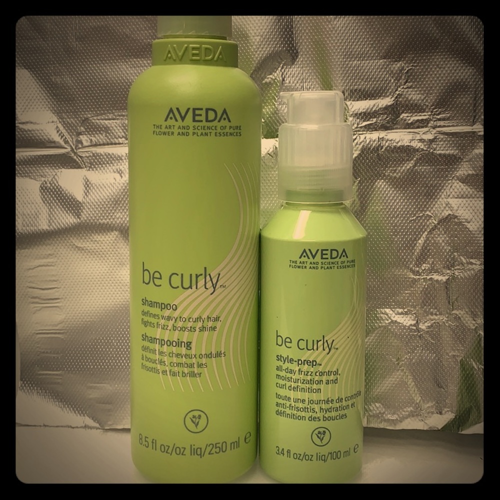 Aveda be curly shampoo and style prep